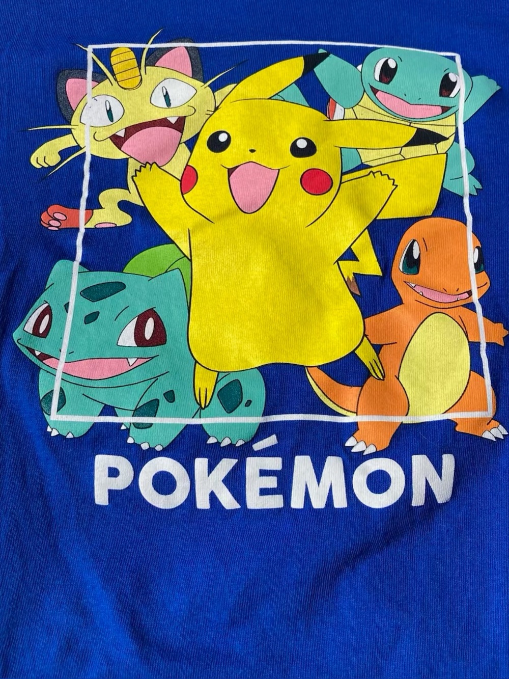 Pokémon Pikachu T-shirt Blue Boys L Graphic Tee